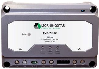Morningstar EcoPulse Solar Charge Controller 10A for 12 & 24V Systems - PWM - 4 Stage Charging - Low Battery Protection (SR-EC-10)