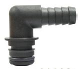 Jabsco Snap-In Ports - 23mm Plug-in with 25mm Hose Tail Elbow - Sold in Pairs 50641-1000 (J25-178)