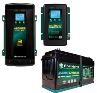 Enerdrive ePOWER Lithium B-TEC 200Ah Battery 12V - Incl Bluetooth Monitoring - Incl. 40A DC2DC Charger and MPPT Solar Controller and 60A AC Charger - K-200-DC40-AC60-G2 (K-200-08)