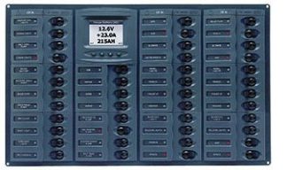 BEP Marinco Millennium 44 Circuit Breaker DC Panel - Horizontal with Digital Meter (SUR M44H-DCSM)