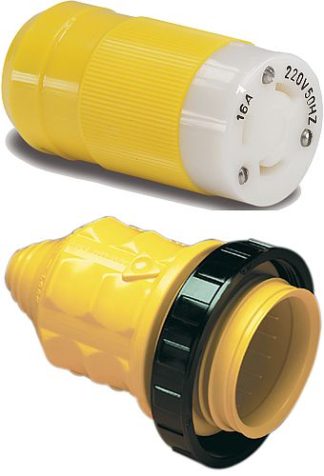 Marinco 16A Shore Power Female Connector with Cover and Weatherproof Locking Ring - 114715 (SUR Marinco 305CRCN.VPK)