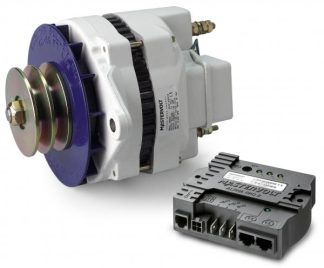 Mastervolt Alpha 12/130 MB Alternator and Regulator Combo - 12 Volt 130 Amp Alternator with Dual Belt Pulley - Six O'clock mounting (SUR 48612130)