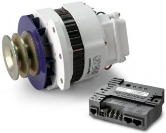 Mastervolt Alpha 12/90 MB Alternator and Regulator Combo - 12 Volt 90 Amp Alternator with Dual Belt Pulley - Multi fit mounting (SUR 48612090)