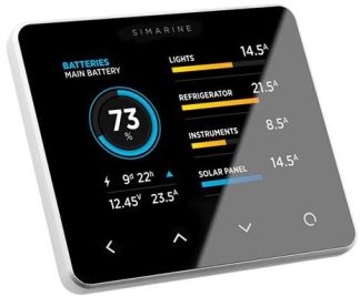 Enerdrive SIMARINE PICO2 - Digital Monitoring System with WiFi - 12/24 Volt Systems - SILVER Bezel Surface Mount (SI-PICO2)