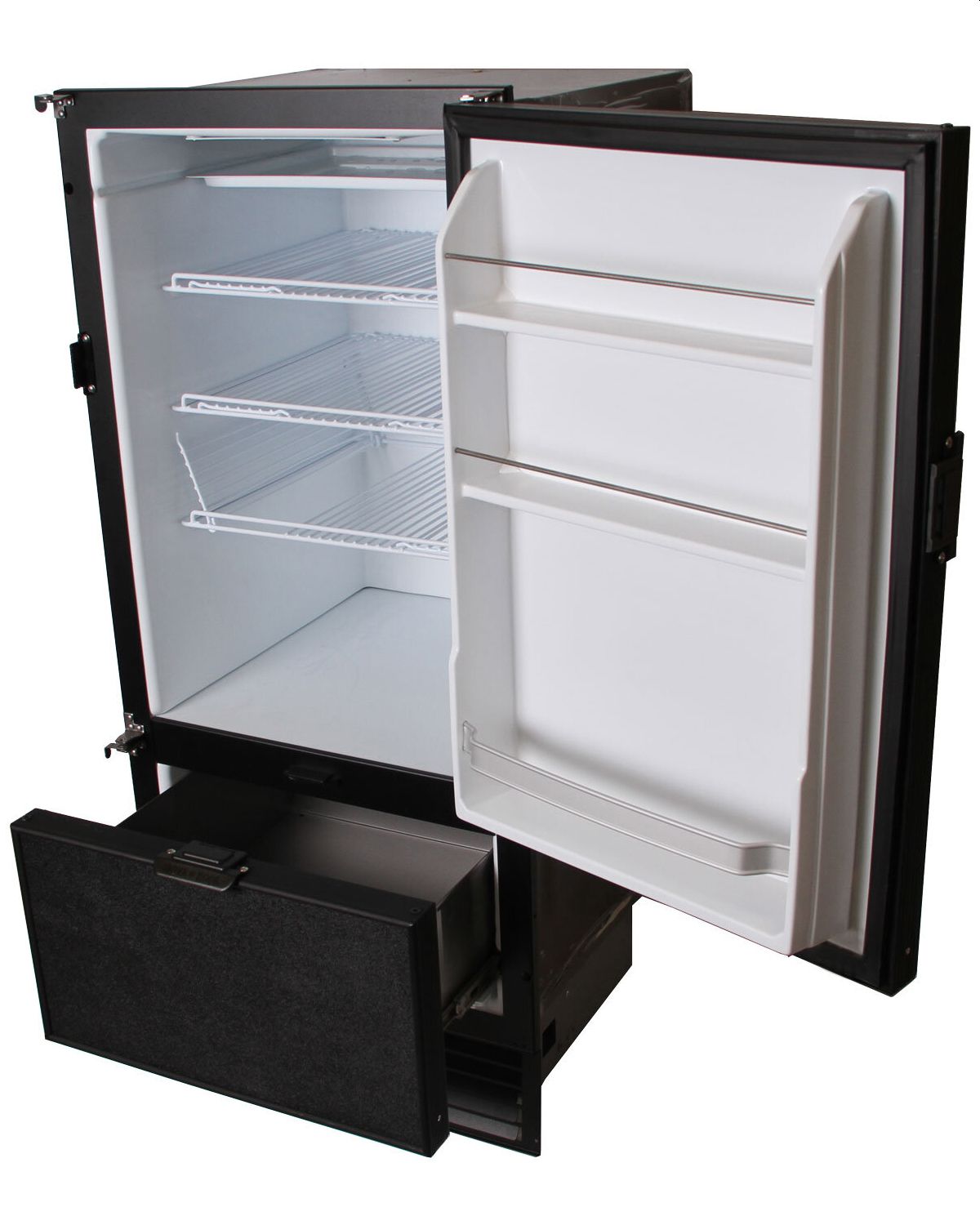 Nova Kool RFU6406D 12-24 Volt - 193L - Upright Marine Fridge with DRAW Freezer - DUAL Danfoss BD3.5 Compressors - Suitable for Boats, Caravans, Motorhomes and RVs (RFU6406D)