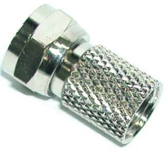 TV - RG6 Male F-Type Plug - Twist-On Cable Connector to suit TV Quad Shield Coaxial Cable - 75 Ohm (BC14302)