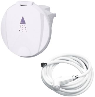 Nuova Rade Premium Compact Shower Set - WHITE HOUSING with WHITE SHOWER SPRAY HEAD (RWB8270)