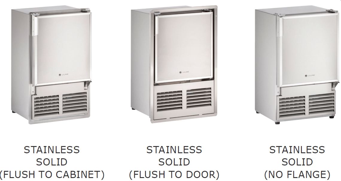 U-Line Marine Ice Maker - Stainless Steel - FLANGE FLUSH TO DOOR - Makes up to 10.4Kg Ice per Day - Holds 5.5Kg Ice (493/UMCR014-SD02A) - Image 2