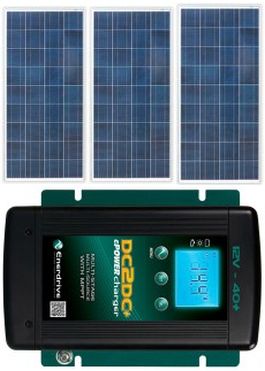 Solar 450Plus Solar Package incl. MPPT Solar Controller and DC to DC Charger - Charges Max 31A/hr @ 12V - Suits 12V Systems (ENE 450Plus)