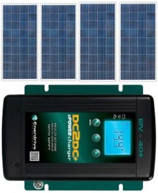 Solar 600-150Plus Solar Package incl. MPPT Solar Controller and DC to DC Charger - Charges Max 35A/hr @ 12V - Suits 12V Systems (ENE 600-150Plus)