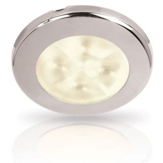 Hella EuroLED 75 Series Downlights - 12Volt Warm White Light with Stainless Steel Rim - Screw Mount - Interior or Exterior - Completely Sealed - Dimmable - 5 Year Warranty (2JA958109021)