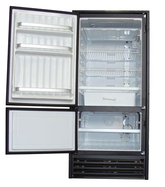 Nova Kool RFU9200 12-24 Volt - 258 Litre - Upright Two Door Fridge/Freezer - DUAL Danfoss BD35F Compressor - Independant Thermostatic Control (RFU9200)