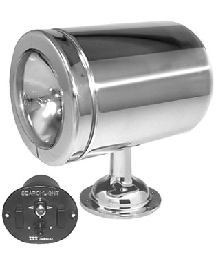 Jabsco Chrome Brass Remote Control Searchlight Kit - 175mm - 24 Volt - 230,000 CP Spot - Halogen (J60-112)