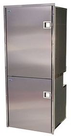 Isotherm CR195 Inox Stainless Steel Upright 2 Door Fridge/Freezer -130L Fridge Plus 65L Freezer - 12 to 24 Volt - LH Door Hinge 1195BB1NK (381716) - Image 2