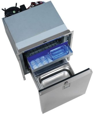 Isotherm DR65 INOX CLEAN TOUCH Stainless Steel Two Draw Fridge - 12 to 24 Volt - 65 Litre 2 Draw Fridge Only - D065DNEIT11111AA (381639)