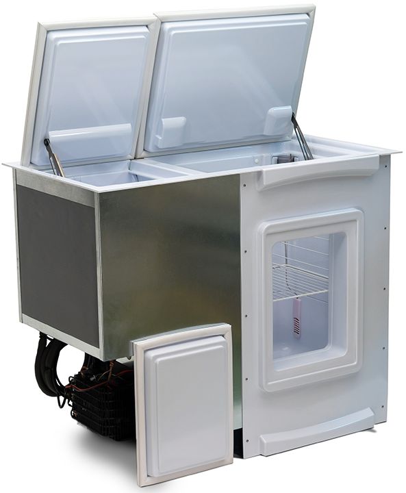 Isotherm B172 DUAL Fridge/Freezer Combo - 12 to 24 Volt DC Only - 172 Litre Built-in Top Loading Fridge-Freezer - Dual Lid (BI172 DUAL)