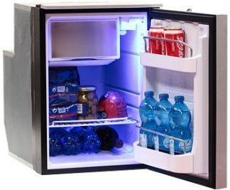 Isotherm Cruise Elegance CR49EL - 49L Marine and RV Fridge/Freezer - 12 or 24 Volt - Right or Left Hand Opening Silver Door - Central Handle - 381655 (EL49SDC)