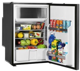 Isotherm Freeline 115 Elegance - 115Liters Marine and RV Fridge/Freezer - 12 or 24 Volt - Right or Left Hand Opening Silver Door - Central Handle (EL115SDC) - Image 4